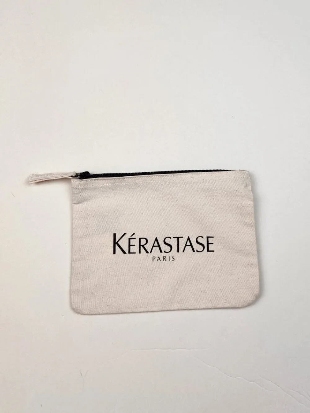 NWT Kerastase Paris Cotton Canvas Zip Cosmetics Travel Pouch